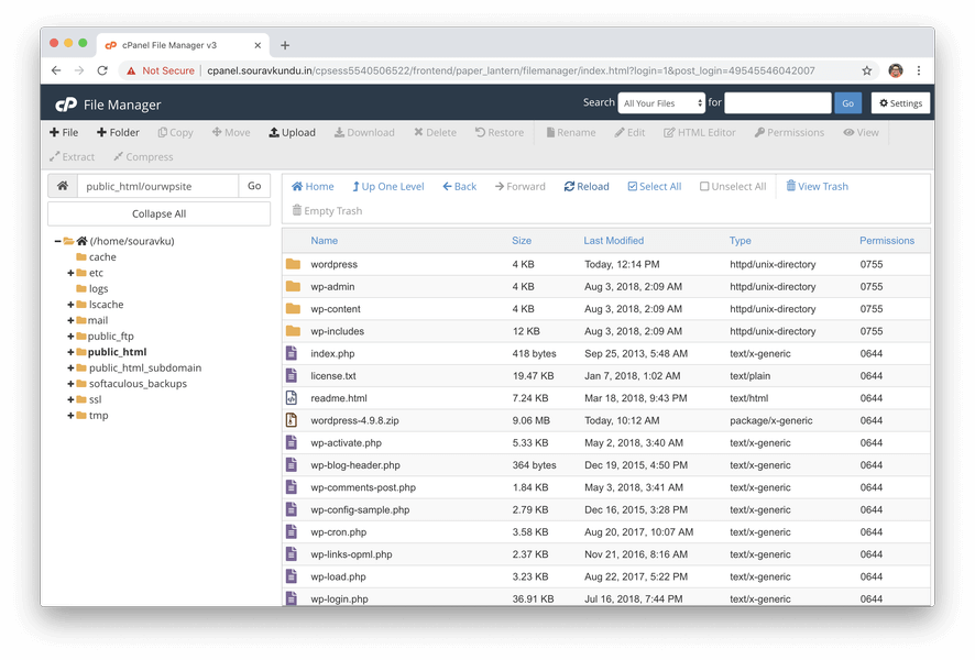 moving wordpress files complete