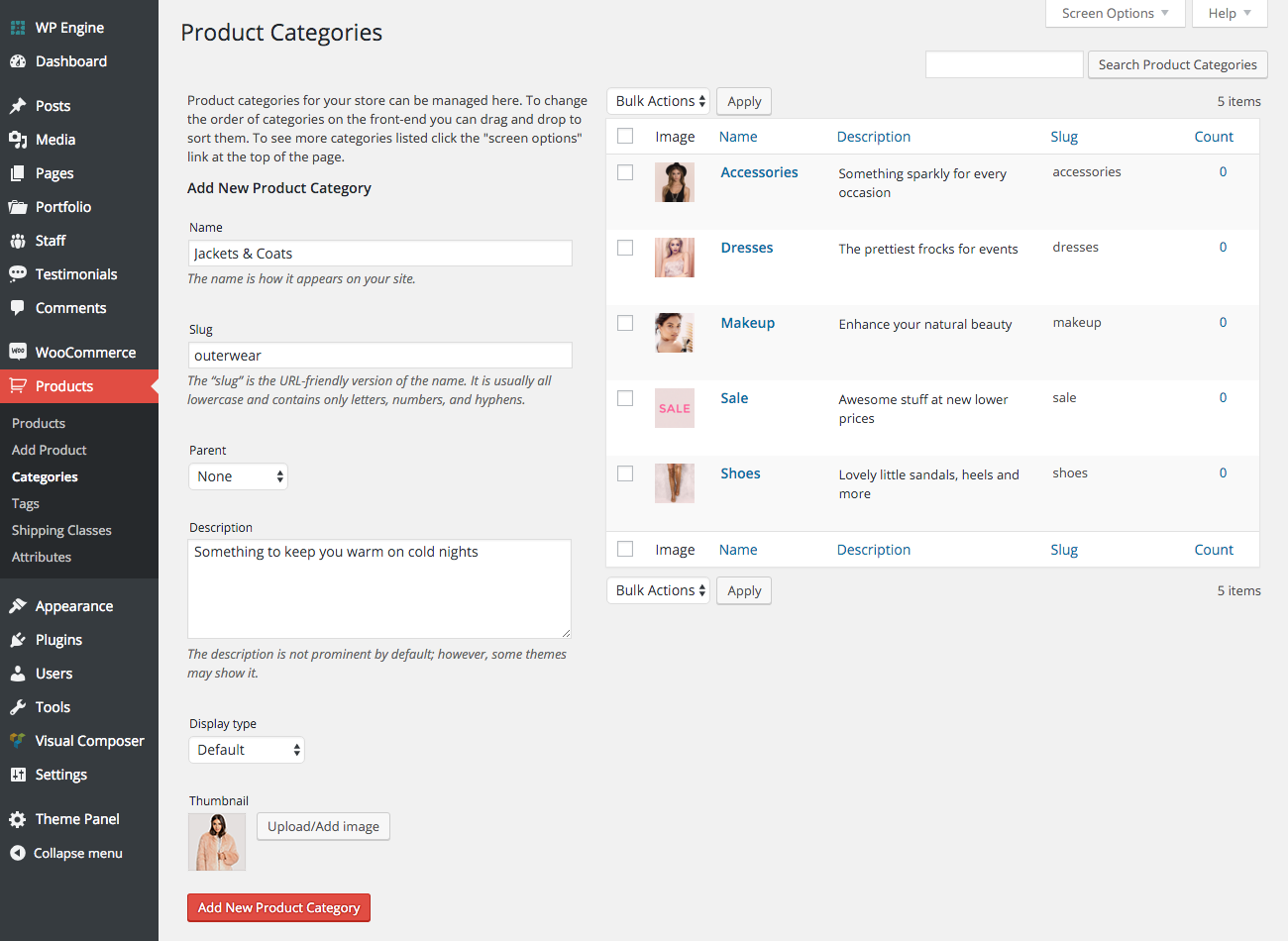 WooCommerce Product Categories