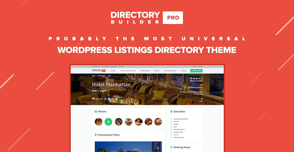 Directory Builder Pro WordPress Theme