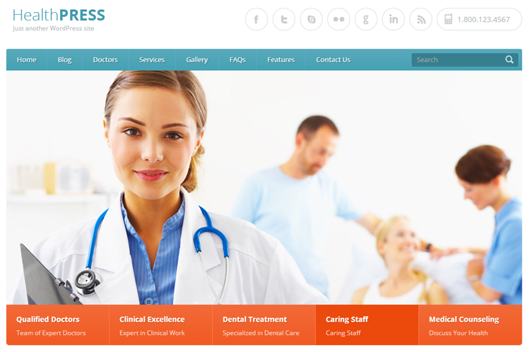 HealthPress Health & Medical WordPress Theme