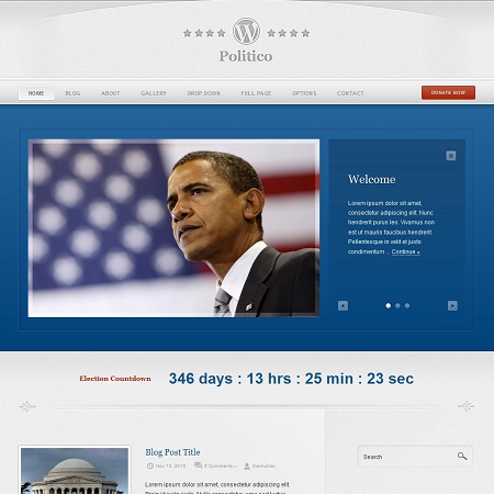 politico political campaign wordpress theme wordpress political theme