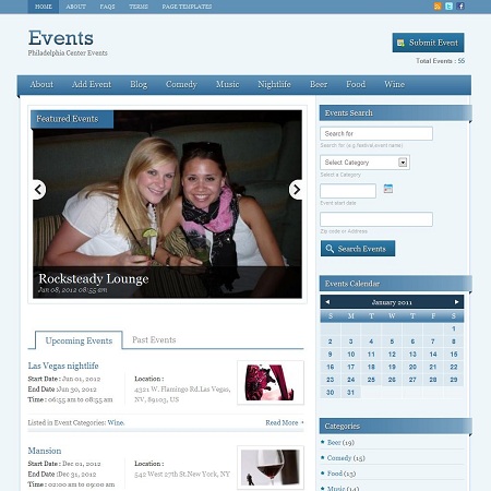 wordpress events themes