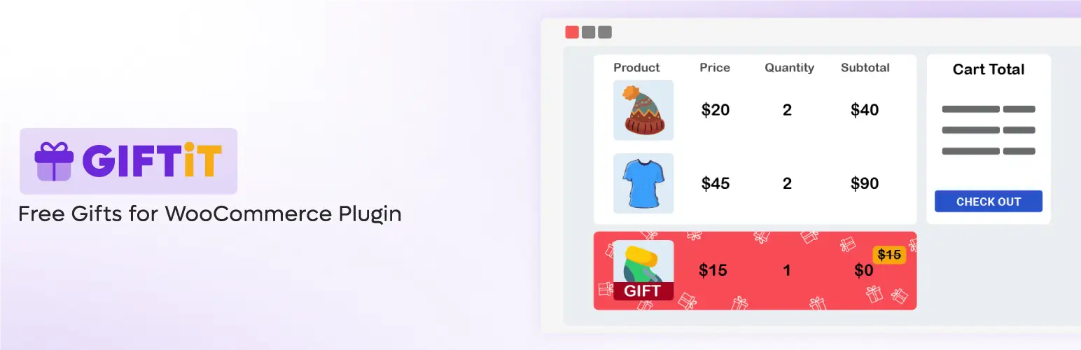 Free gifts for WooCommerce plugin