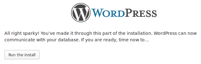 Configuring WordPress