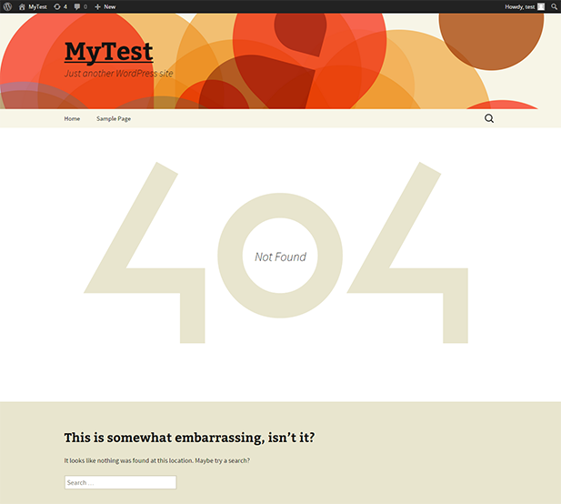 Twenty Thirteen 404 Page