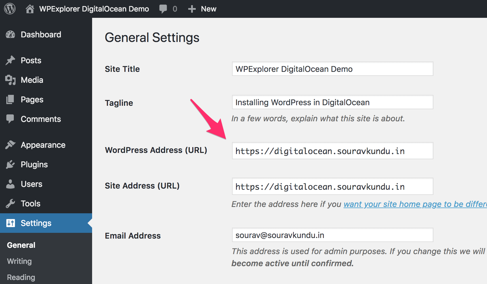 How to Install WordPress in DigitalOcean - WPExplorer