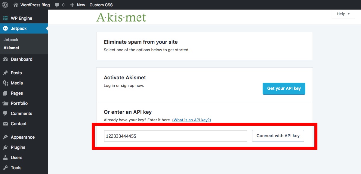 Connect Akismet API