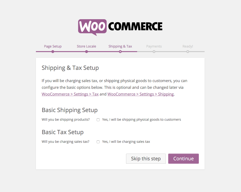 WooCommerce Setup: Shipping