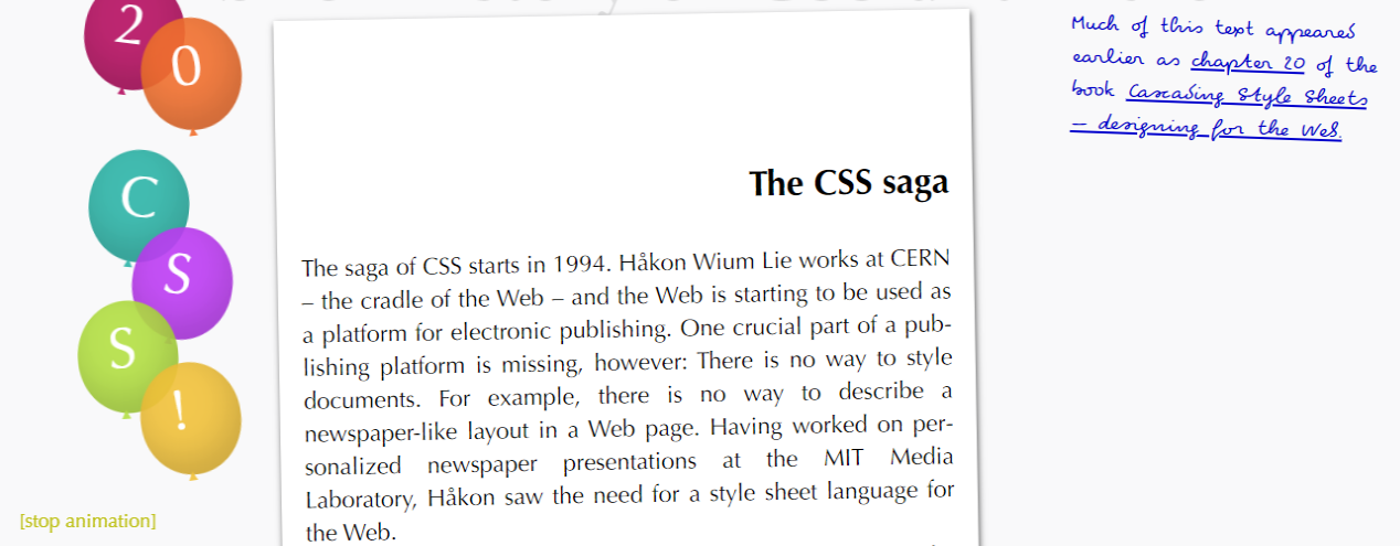 un bref historique du CSS