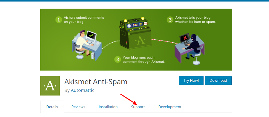 Plugin Support pages