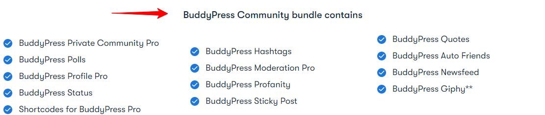 Paquete comunitario Buddypress
