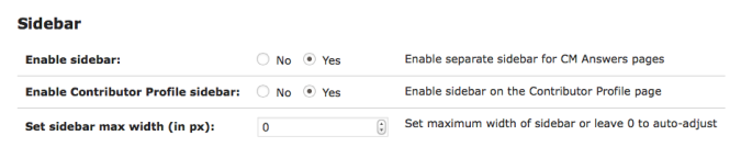 CM Answers Sidebar