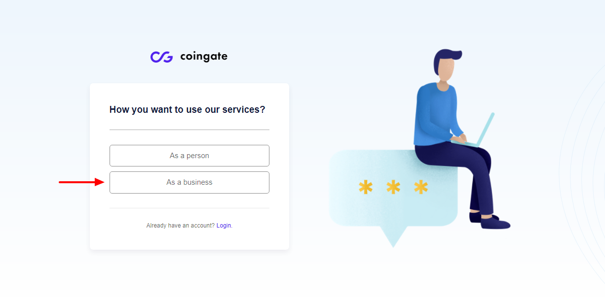CoinGate Account Registration