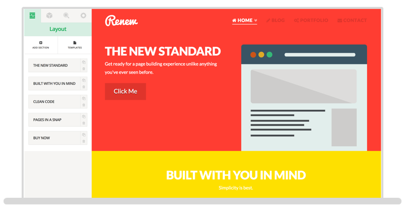 Cornerstone Page Builder preview page