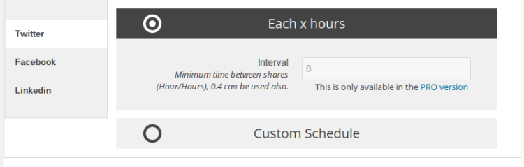 Custom Scheduling