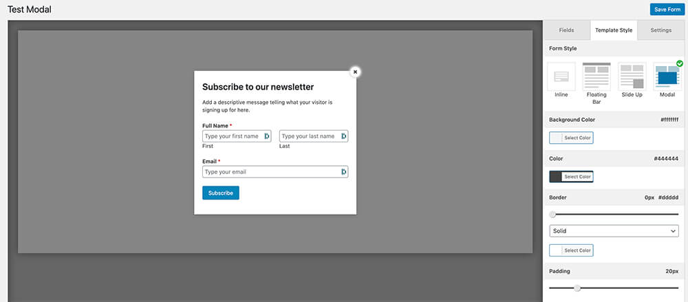 weMail forms customization