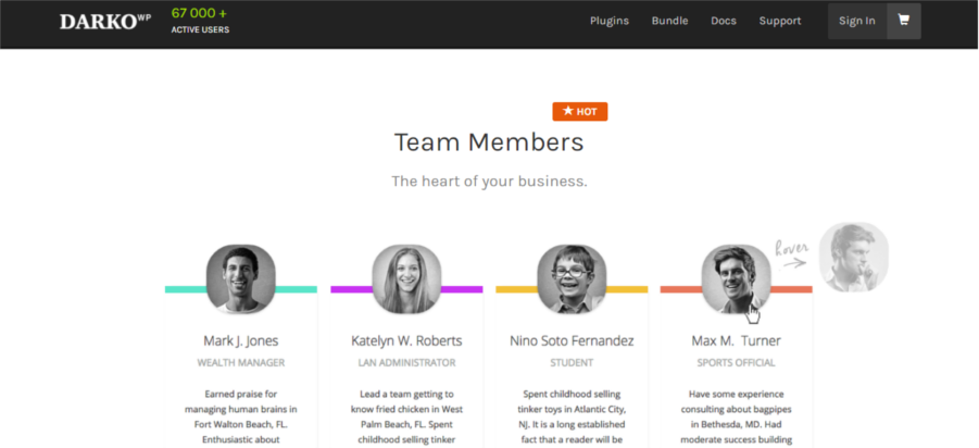 Darko Team Members Pro WordPress Plugin