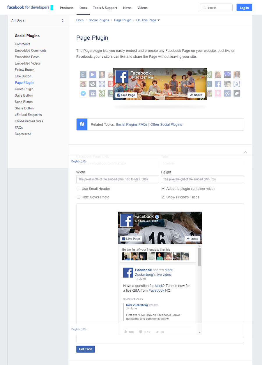 Facebook Page plugin