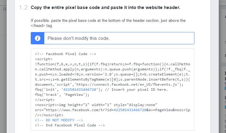 Facebook pixel base code