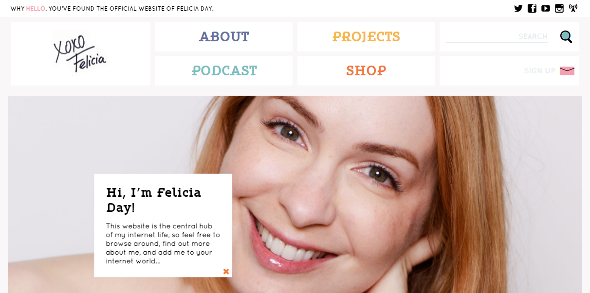 felicia day brand uses wordpress