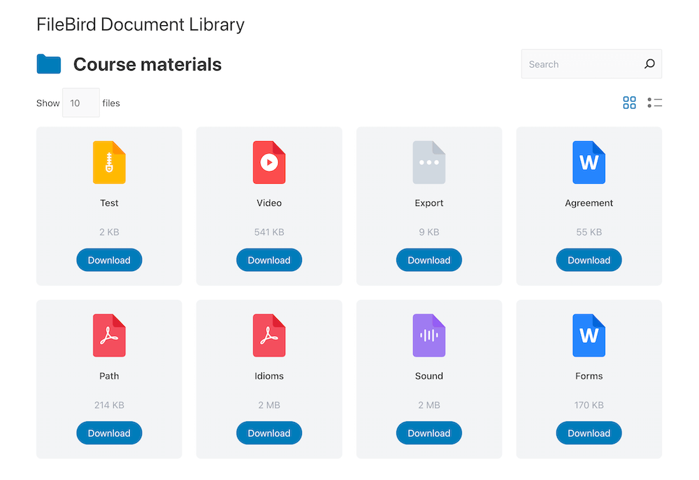 FileBird document library