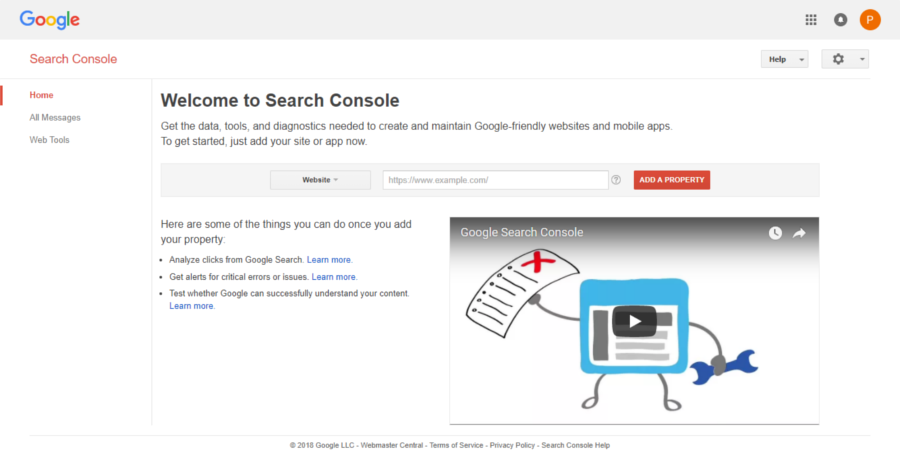 Google's blacklist : Google Search console
