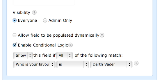 Enable Conditional Logic in Gravity Forms