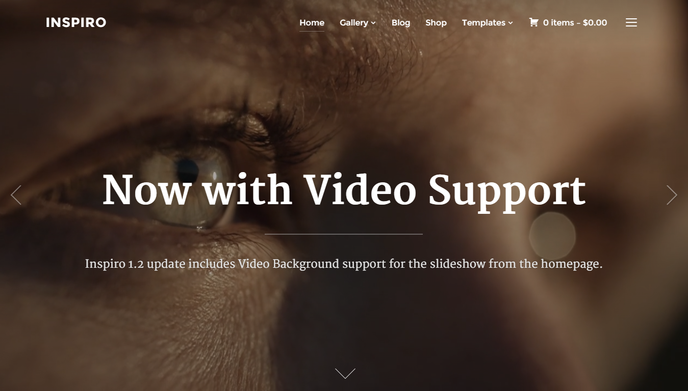 Inspiro Fullscreen Gallery Premium WordPress Theme