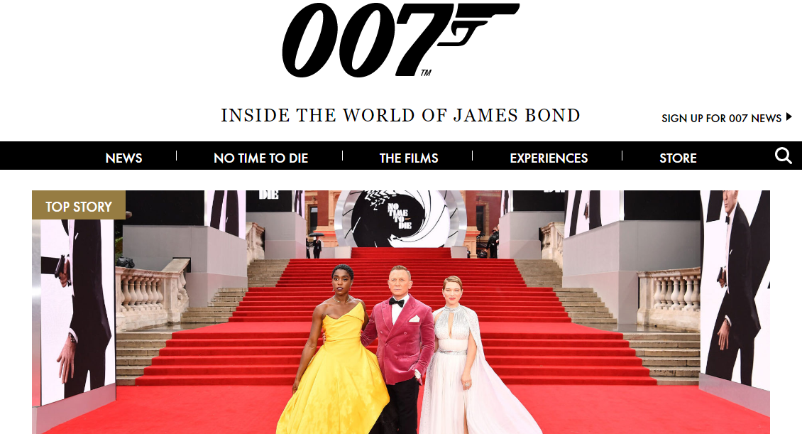 big name brands that use wordpress james bond