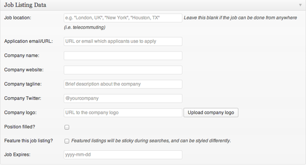 Job Listing Data Job Listing Data