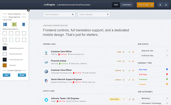 JobEngine WordPress Theme Smart Design Tools