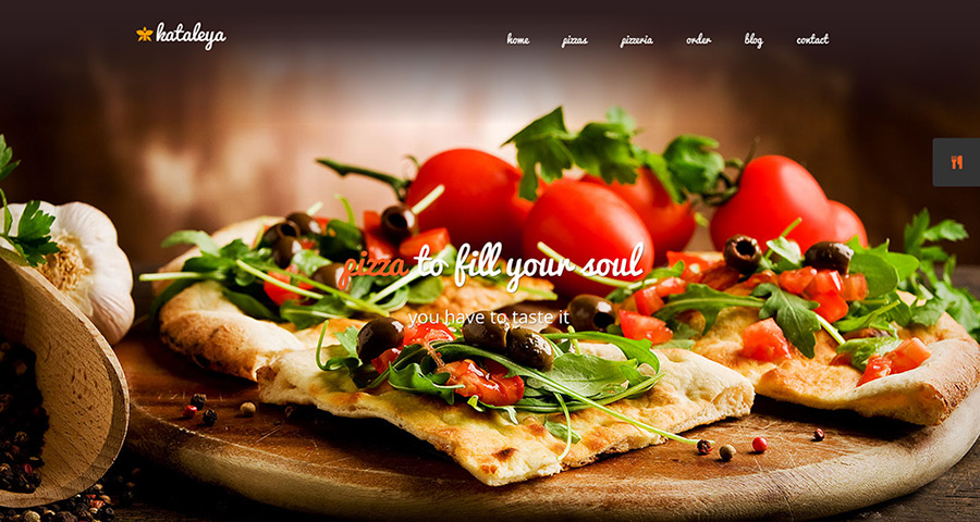 Kataleya Restaurant Pizza Coffee WordPress Theme