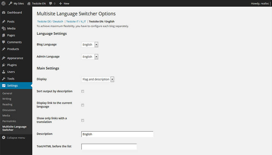 WordPress Multilingual Plugins: Multisite Language Switcher