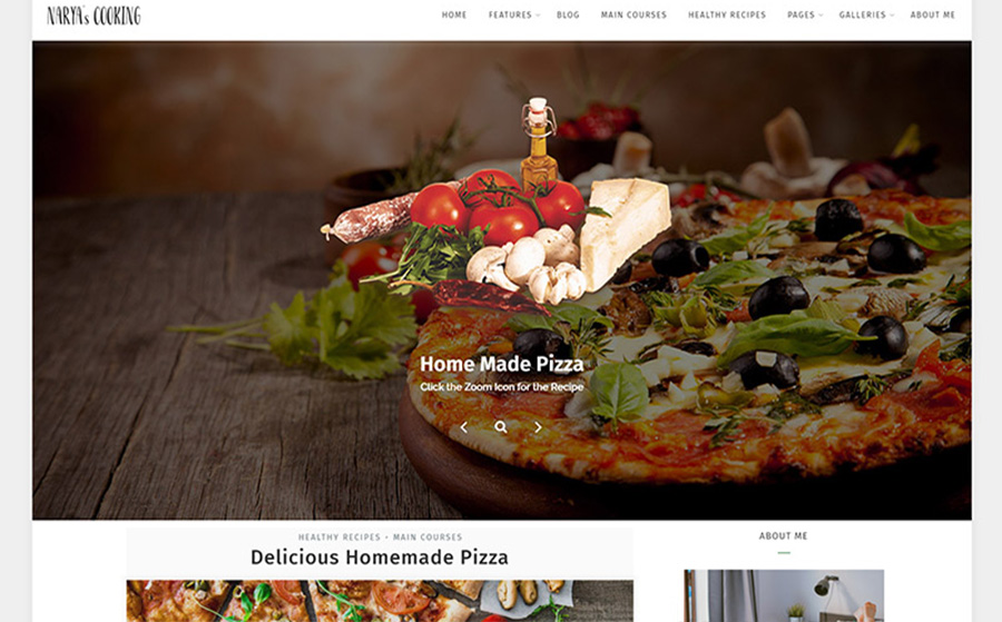 Narya Food Blog WordPress Theme