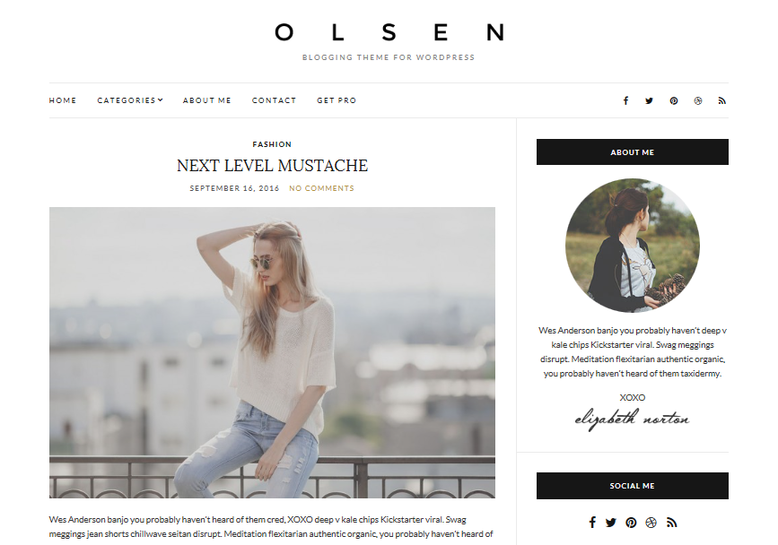 Olsen Light WordPress Theme