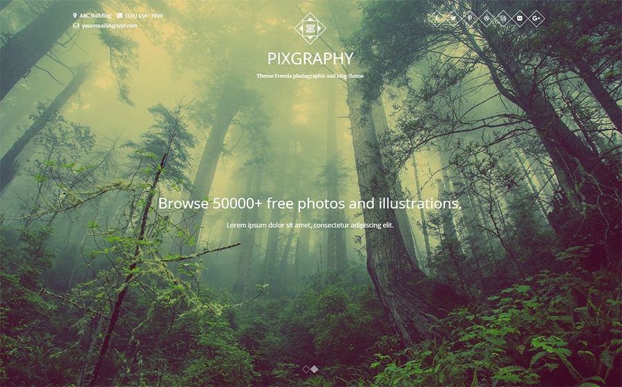 Pixgraphy Photography Tema grátis para WordPress