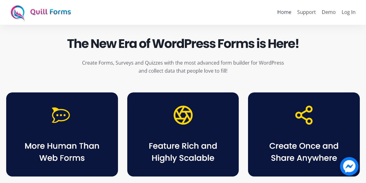 quill forms features