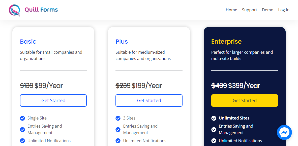 quill forms the best wordpress form plugin pricing