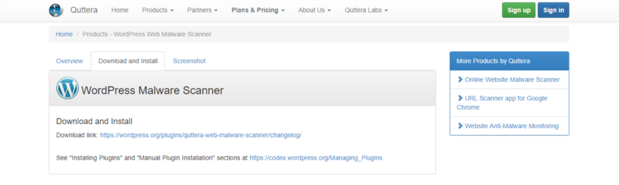 Quttera WordPress Scanner