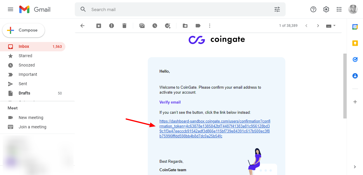 CoinGate Confirm Email