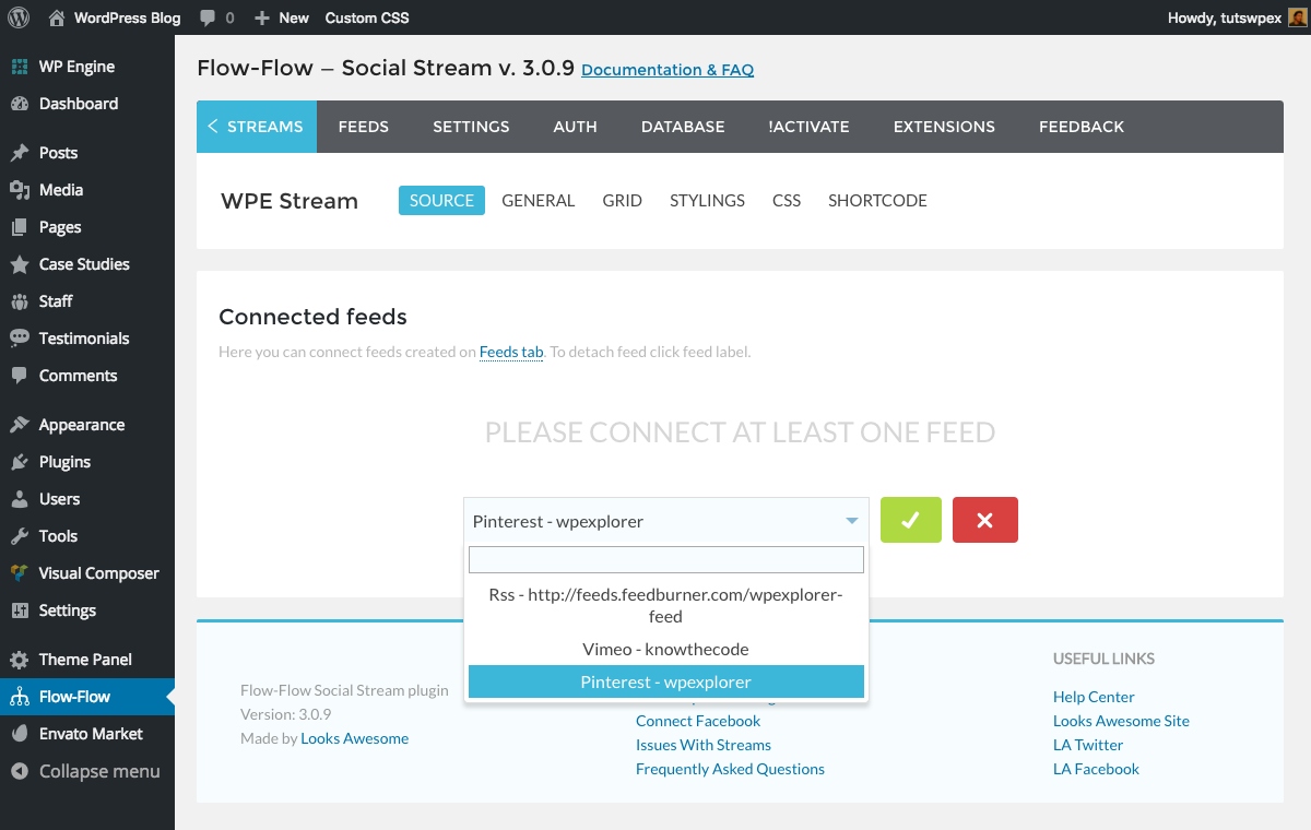 Flow Flow Stream Settings