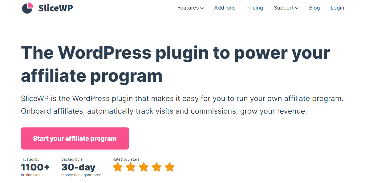 slicewp affiliate plugin for wordpress