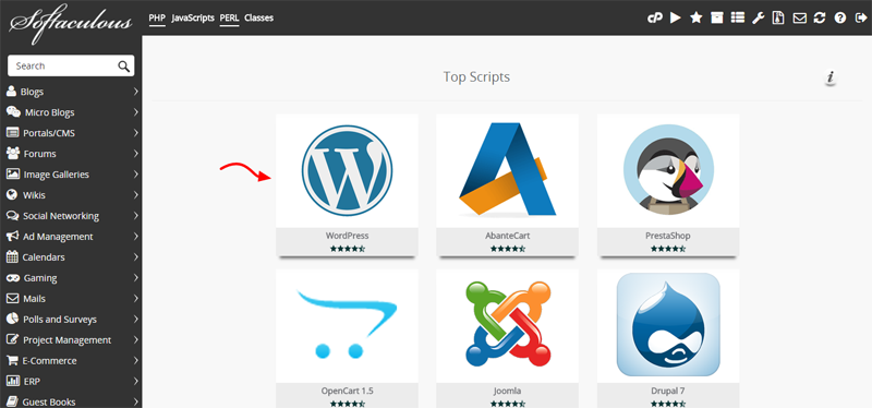 Softaculous-wordpress-installation-first