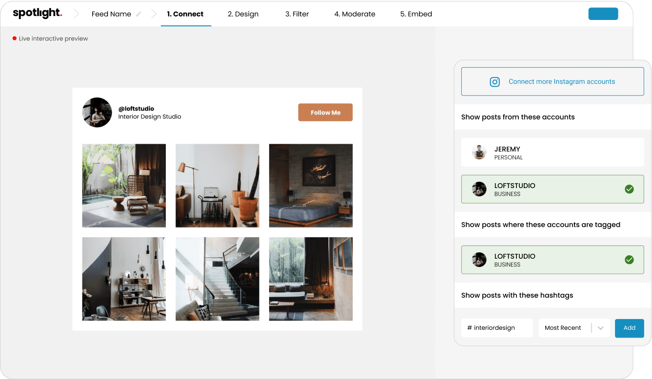 Spotlight Instagram Feeds Connect