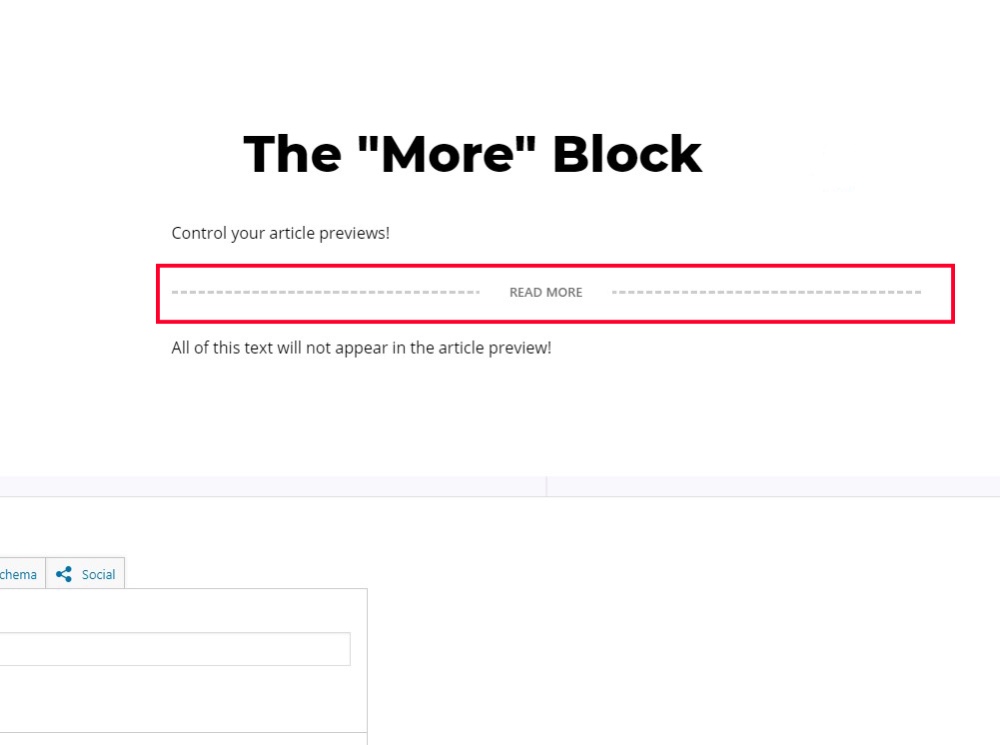 The “More” Block