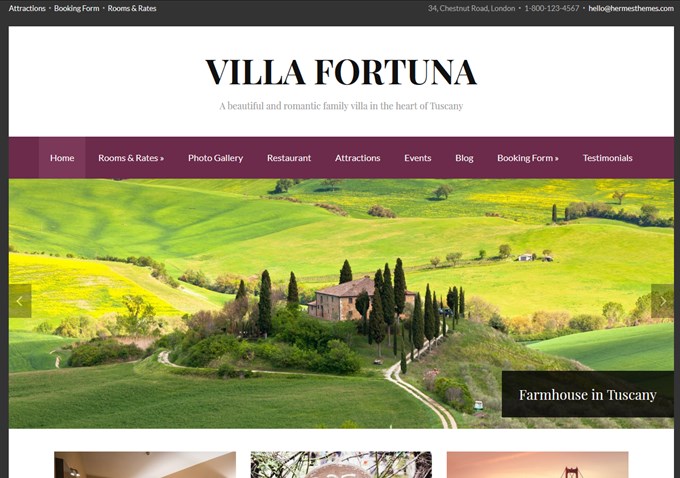 Villa Fortuna WordPress Theme