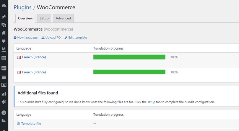 WooCommerce translations