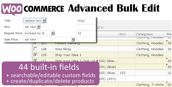 WooCommerce Bulk Edit