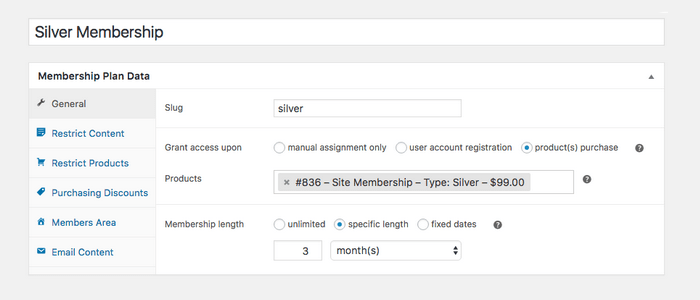 WooCommerce Memberships Add Levels