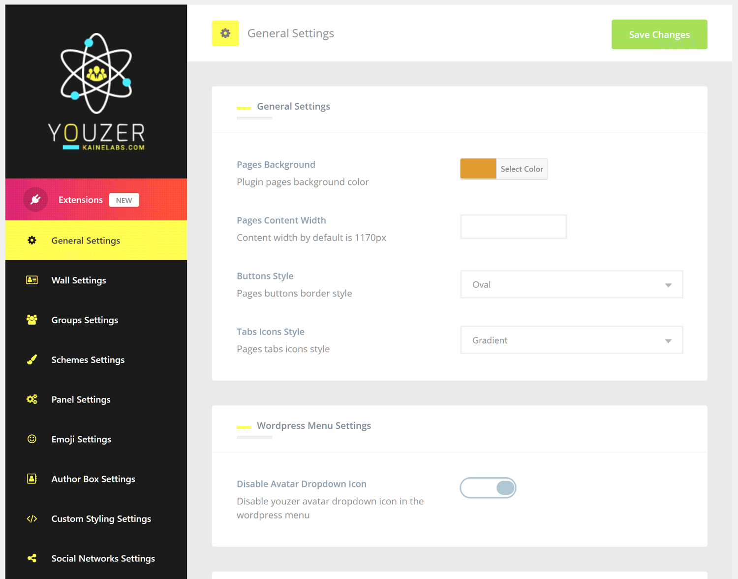 Youzer Admin Panel